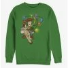 Promo 😀 Disney Toy Story Woody 😀 Christmas Light Lasso Crew Sweatshirt ❤️