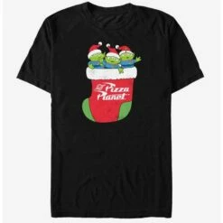 Best Sale ❤️ Disney Toy Story Pizza Planet Alien 👏  Christmas Stocking T-Shirt 🥰