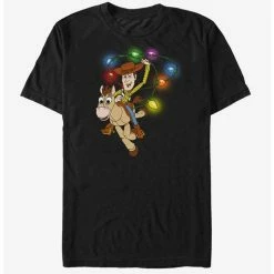 Outlet 🎉  Disney Toy Story Woody ⭐  Christmas Light Lasso T-Shirt ❤️