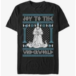 Flash Sale ❤️ Disney Hercules Hades Joy To The Underworld Ugly ❤️  Christmas T-Shirt 🧨