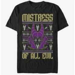Discount 🤩 Disney Sleeping Beauty Maleficent Evil Christmas Sweater T-Shirt 🤩