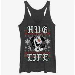New 🎁 Disney Frozen Olaf Hug Life Christmas Sweater Girls Tank 👏