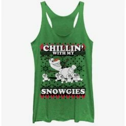 Outlet ✔️ Disney Frozen Olaf Chillin With My Snowgies ⭐ Girls Tank 🎉