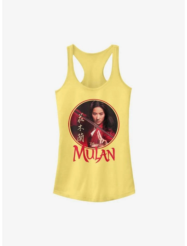 New π Disney Mulan Live Action Portrait Circle Frame Girls Tank π 1 New π Disney Mulan Live Action Portrait Circle Frame Girls Tank π