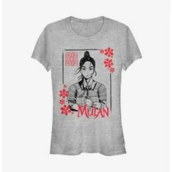 Outlet ⭐ Disney Mulan Live Action Ink Line Frame Girls T-Shirt 😍