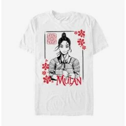 Best Sale 👍 Disney Mulan Live Action Ink Line Frame T-Shirt 🎁