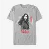 Cheapest 😀 Disney Mulan Live Action Loyal Brave True Charcoal Sketch T-Shirt 💯