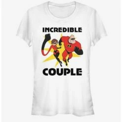 Best deal 🎁 Disney Pixar Incredibles Incredible Couple Girls T-Shirt ✔️