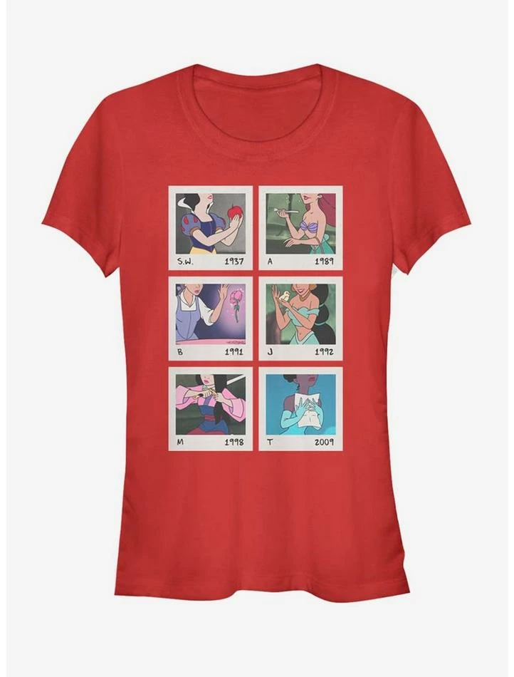 Hot Sale 🤩 Disney Princess Polaroid Pictures Girls T-Shirt ❤️ 1 Hot Sale 🤩 Disney Princess Polaroid Pictures Girls T-Shirt ❤️