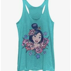 Hot Sale 🥰 Disney Mulan Floral Portrait Girls Tank 💯