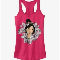 New ❤️ Disney Mulan Floral Blossoms 💯 Girls Tank 💯