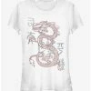 Top 10 👍 Disney Mulan Mushu Dragon Outline Girls T-Shirt 😉