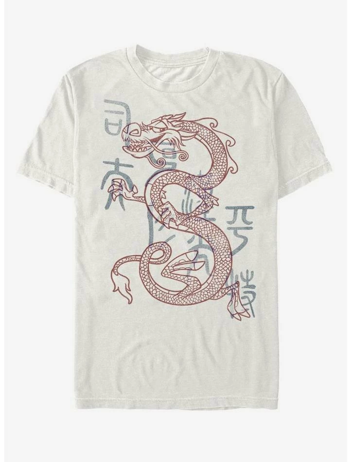 Budget ✨ Disney Mulan Mushu Dragon Outline T-Shirt ❤️ 1 Budget ✨ Disney Mulan Mushu Dragon Outline T-Shirt ❤️