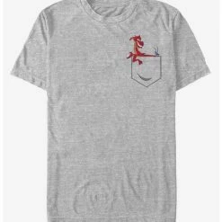 Coupon ⭐ Disney Mulan Mushu And Cricket Pocket T-Shirt ❤️