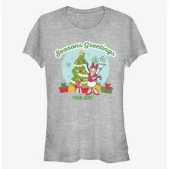 Flash Sale 💯 Disney Daisy Duck Holiday Seasons Greetings From Aunt Classic 👍 Girls T-Shirt ⌛