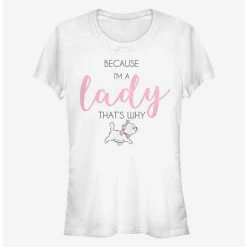 Best deal ⭐ Disney Aristocats Marie Because I'm A Lady Classic 🧨 Girls T-Shirt 🎁