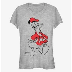 Best Sale ⌛ Disney Donald Holiday Outline Classic ⭐ Girls T-Shirt 😀