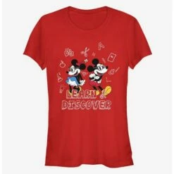 Budget 💯 Disney Mickey Mouse And Minnie Mouse Learn Discover Classic ✔️ Girls T-Shirt ✔️