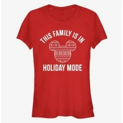 Best reviews of 🌟  Disney Mickey Mouse The Family Is In Holiday Mode Classic  Girls T-Shirt 👍