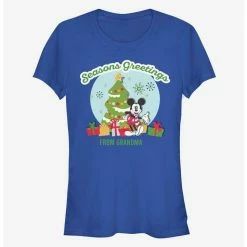 Brand new 🎉 Disney Mickey Mouse Seasons Greetings From Grandma Classic Girls T-Shirt 😀