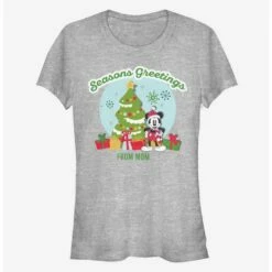 Coupon ⌛ Disney Mickey Mouse Holiday Seasons Greetings From Mom Classic 🥰 Girls T-Shirt ⌛