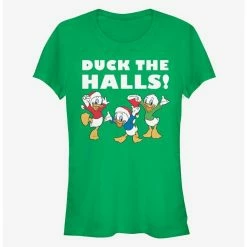 Best deal 👍  Disney Huey, Dewey, And Louie Holiday Duck The Halls! Classic 😀  Girls T-Shirt ✨