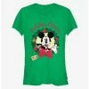 Buy ✨ Disney Mickey Mouse Holiday Cheers Wreath Classic 💯 Girls T-Shirt ❤️
