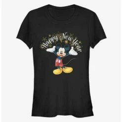 Brand new ❤️ Disney Mickey Mouse Happy New Year Fireworks Classic ❤️ Girls T-Shirt 😉