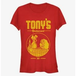 Cheap ⭐ Disney Lady And The Tramp Tony's Restaurant Classic ✔️ Girls T-Shirt 🎁
