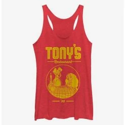 Discount 🎉 Disney Lady And The Tramp Tony's Restaurant Classic Girls Tank 🔔