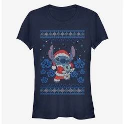 New 🤩  Disney Lilo & Stitch  Christmas Stitch  Girls T-Shirt 🎉