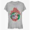 Coupon ✨ Disney Lilo & Stitch Christmas Wreath Girls T-Shirt ⭐