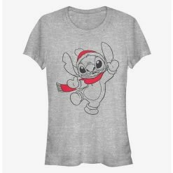 Cheap 😍  Disney Lilo & Stitch  Christmas Stitch Outline ⌛  Girls T-Shirt ❤️