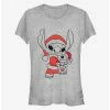 Coupon 😉 Disney Lilo & Stitch Christmas Santa Stitch Blaster 🔔 Girls T-Shirt ❤️