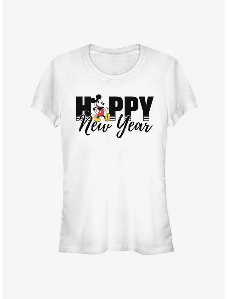 Best Sale π Disney Mickey Mouse Happy New Year Text Classic Girls T-Shirt 𧨠1 Best Sale π Disney Mickey Mouse Happy New Year Text Classic Girls T-Shirt π§¨