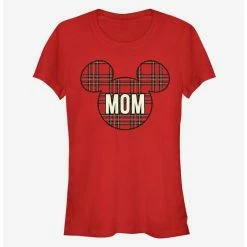 Coupon 👍 Disney Mickey Mouse Head Plaid Mom Classic 💯 Girls T-Shirt ❤️ -Dressup Outfits Shop 13315495 hi