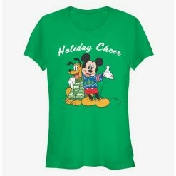 Cheapest ✨ Disney Mickey Mouse And Pluto Holiday Cheer Classic ✔️ Girls T-Shirt 👏