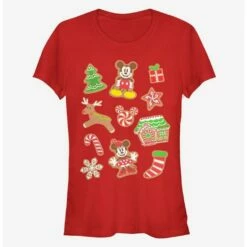 Cheapest 😉 Disney Mickey Mouse Holiday Gingerbread Classic Girls T-Shirt 🌟