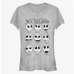Hot Sale ⭐ Disney The Nightmare Before ❄ Christmas The Emotions Of Jack Skellington Classic 🔥  Girls T-Shirt ⭐