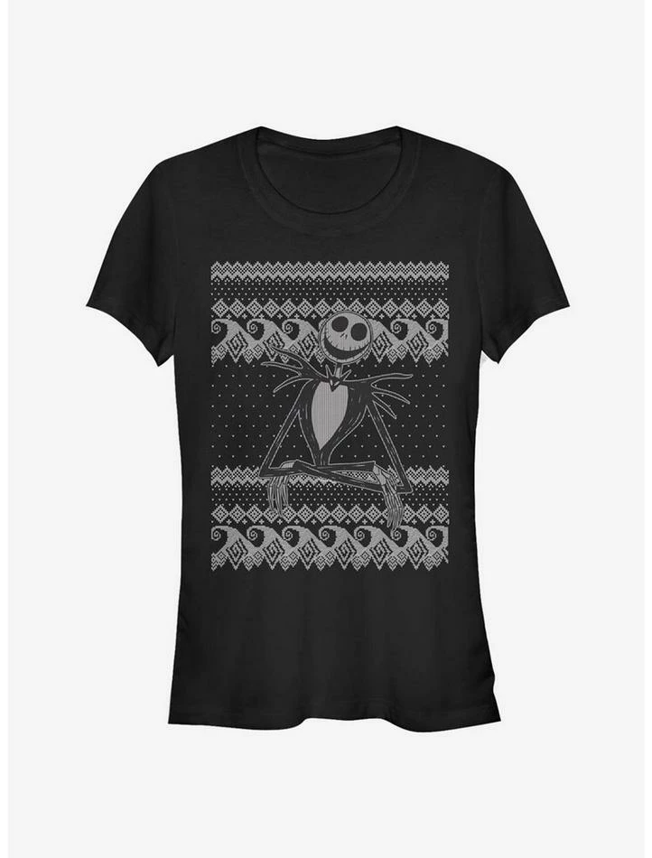 New ❤️ Disney The Nightmare Before Christmas Jack Intarsia Sweater Girls T-Shirt 🤩 3 New ❤️ Disney The Nightmare Before Christmas Jack Intarsia Sweater Girls T-Shirt 🤩 - Image 3