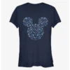 Flash Sale 😀 Disney Mickey Mouse Holiday Head Snowflake Outline Classic Girls T-Shirt 👏
