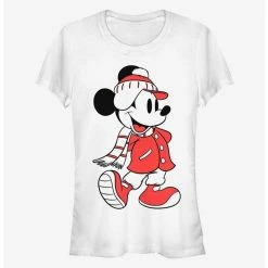 Flash Sale 🎉 Disney Mickey Mouse Winter Holiday Outfit Classic Girls T-Shirt 😀