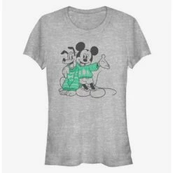 Coupon ✨ Disney Mickey Mouse Pluto Matching Holiday Sweaters Classic 🧨 Girls T-Shirt ❤️