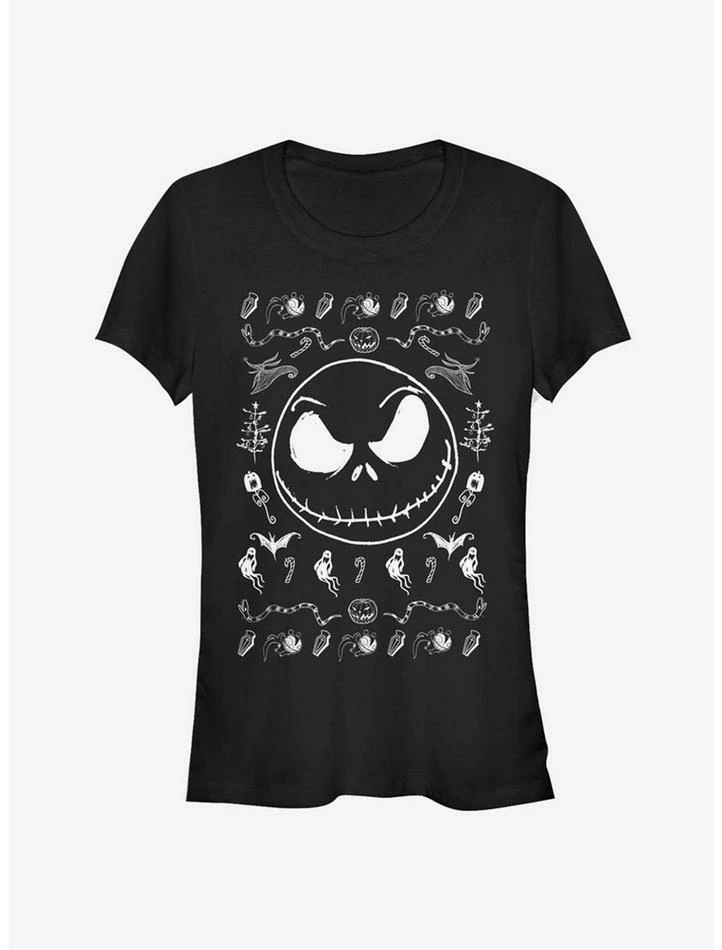 Top 10 🔥 The Nightmare Before Christmas Jack Face Spooky Outline 💯 Girls T-Shirt ✨ 1 Top 10 🔥 The Nightmare Before Christmas Jack Face Spooky Outline 💯 Girls T-Shirt ✨
