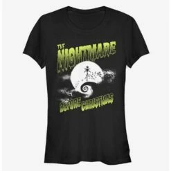 Cheapest 🔥  Disney The Nightmare Before  Christmas Jack Spooky Text Classic  Girls T-Shirt ✔️