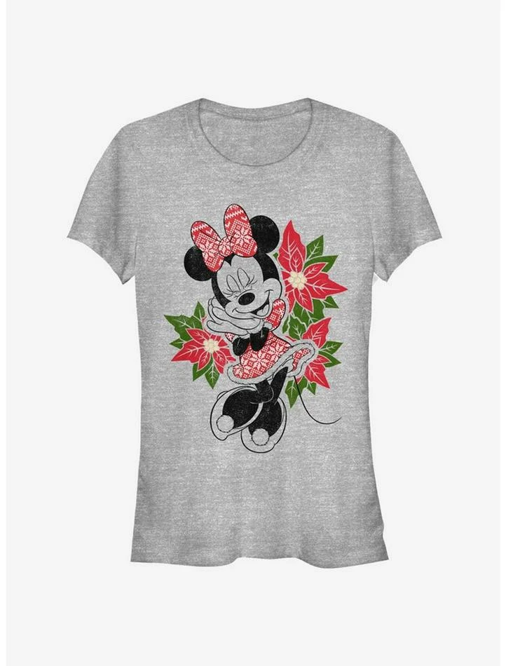 Hot Sale 🥰 Disney Minnie Mouse Holiday Poinsettia Classic Girls T-Shirt 👏 1 Hot Sale 🥰 Disney Minnie Mouse Holiday Poinsettia Classic Girls T-Shirt 👏
