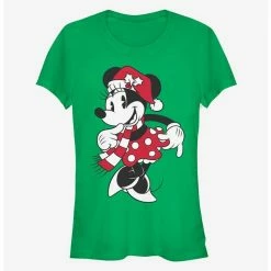 Flash Sale 🎁 Disney Minnie Mouse Holiday Winter Outfit Classic Girls T-Shirt 😉