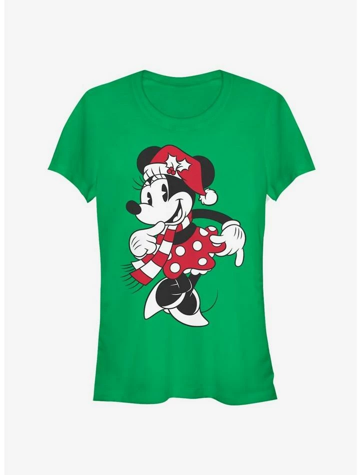 Flash Sale 🎁 Disney Minnie Mouse Holiday Winter Outfit Classic Girls T-Shirt 😉 1 Flash Sale 🎁 Disney Minnie Mouse Holiday Winter Outfit Classic Girls T-Shirt 😉