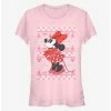 Best Sale ❤️ Disney Minnie Mouse Vintage Holiday Sweater Classic 💯 Girls T-Shirt 👏