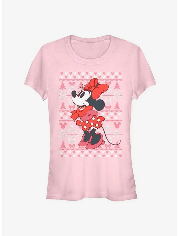 Best Sale ❤️ Disney Minnie Mouse Vintage Holiday Sweater Classic 💯 Girls T-Shirt 👏 1 Best Sale ❤️ Disney Minnie Mouse Vintage Holiday Sweater Classic 💯 Girls T-Shirt 👏